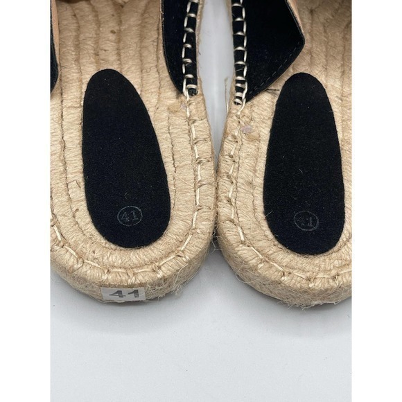 ROSY Black Espadrille Slide - Women Size 41 - Picture 5 of 6
